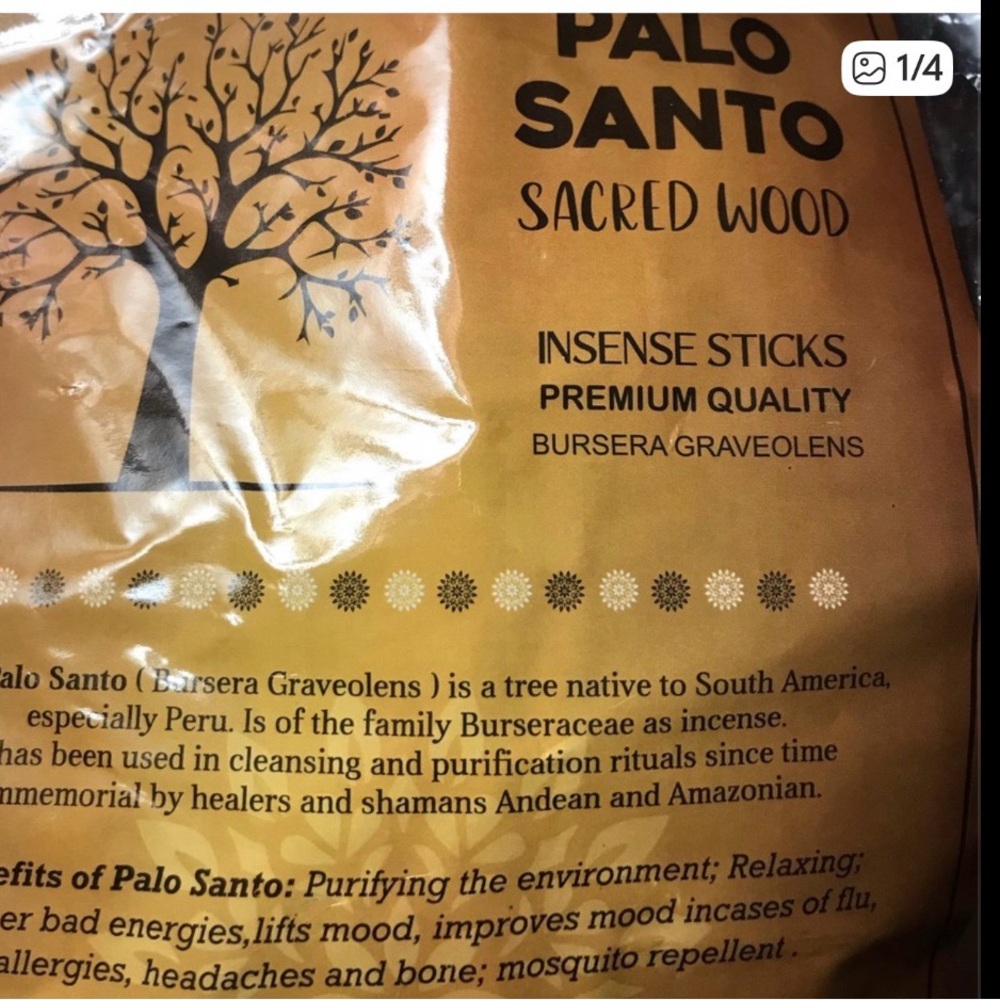 Palo Santo Sacred Wood Incense Sticks - Gold Packaging